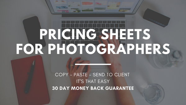 Photography Pricing Sheets, Print and Product Packages for Photographers