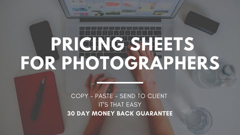 Photography Pricing Sheets, Print and Product Packages for Photographers