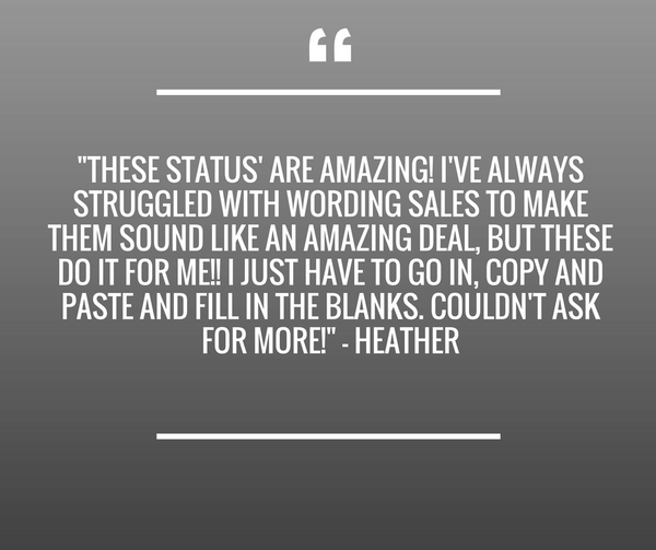 300 Sales Statuses for Facebook and Instagram