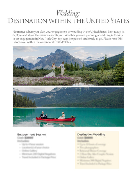 66 Prewritten Photographer Pricing Template Pages