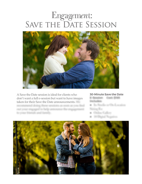 66 Prewritten Photographer Pricing Template Pages