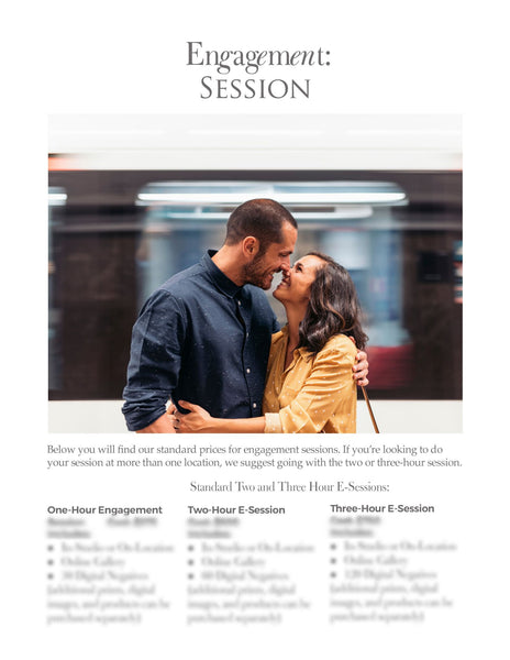 66 Prewritten Photographer Pricing Template Pages