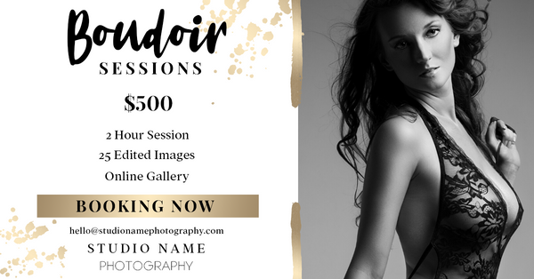 Boudoir Photography Marketing Templates Bundle for Photographers | Mini Session Templates for Boudoir Photographers