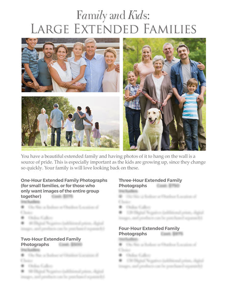 66 Prewritten Photographer Pricing Template Pages