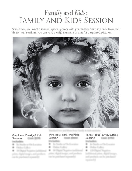 66 Prewritten Photographer Pricing Template Pages