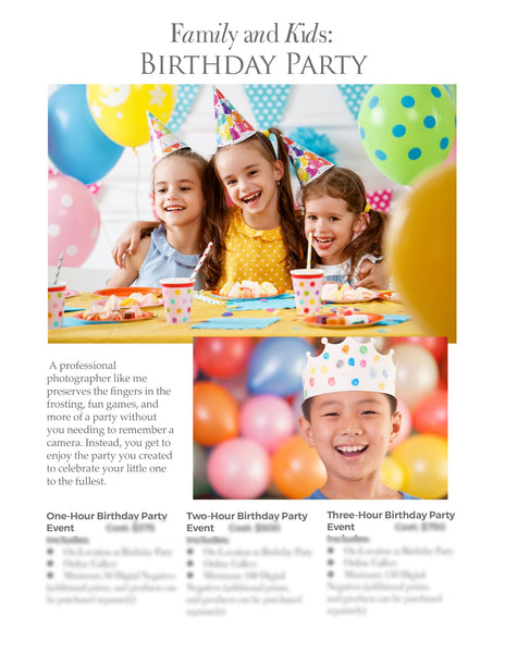 66 Prewritten Photographer Pricing Template Pages