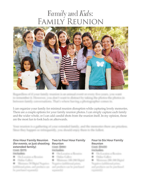 66 Prewritten Photographer Pricing Template Pages