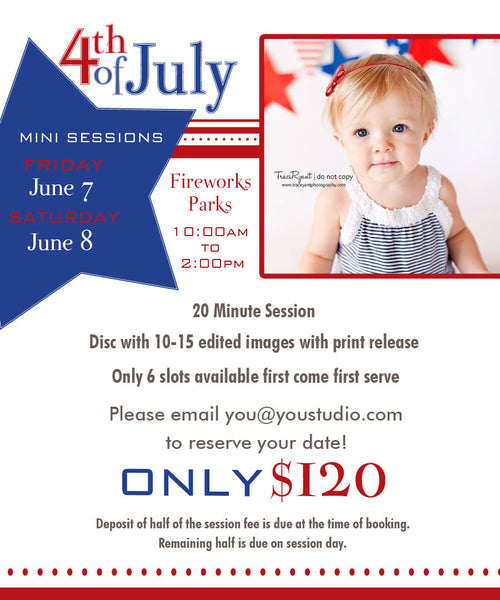 4th of July Mini Session Marketing Graphics