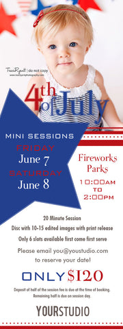 4th of July Mini Session Marketing Graphics