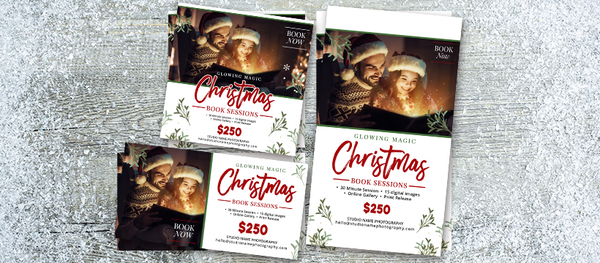 GIANT BUNDLE: 50 Christmas Mini Session Marketing Template Bundle for Photographers, Holiday Templates, Photoshop Marketing Templates