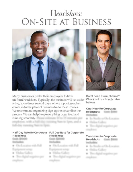 66 Prewritten Photographer Pricing Template Pages