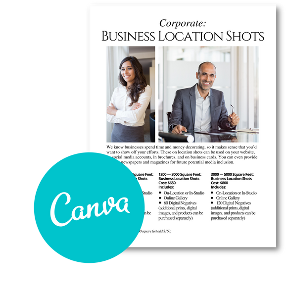 The Complete Headshot Photography Product Collection for CANVA