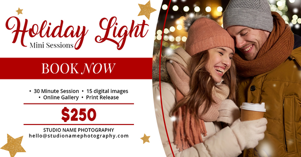 GIANT BUNDLE: 50 Christmas Mini Session Marketing Template Bundle for Photographers, Holiday Templates, Photoshop Marketing Templates