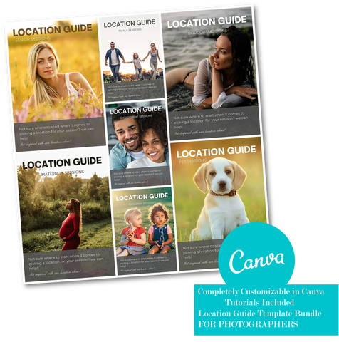 Location Planning Guide for Photography Clients for CANVA: HUGE BUNDLE