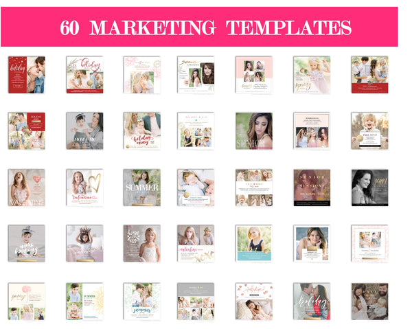 Fotovella Template Collection, 473 Photography Photoshop Template Bundle for Portrait, Newborn, Wedding & Senior Photographers, PSD templates, Facebook, Instagram