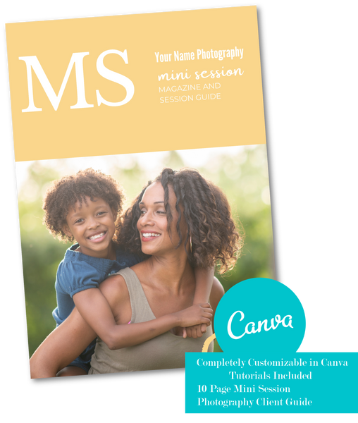 Mini Session Client Guide for Canva | Photography Welcome Packet Template, Magazine Template for Canva Version 1