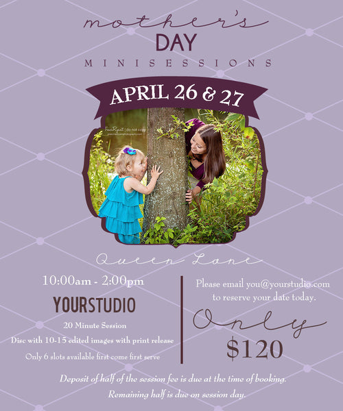Mother's Day Mini Session Marketing Graphics