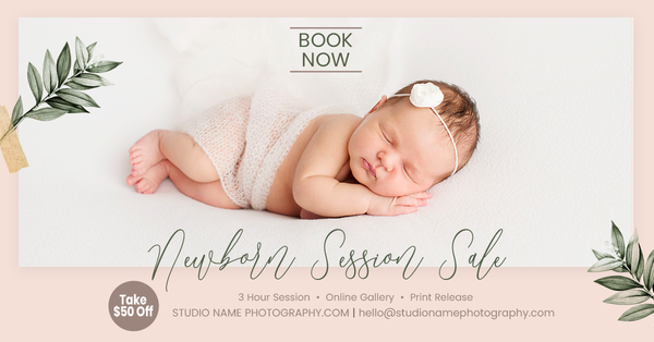 Newborn Photography Marketing Template Bundle  | Photoshop Templates | Facebook | Facebook & Instagram Story Templates