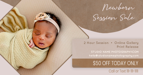 Newborn Photography Marketing Template Bundle  | Photoshop Templates | Facebook | Facebook & Instagram Story Templates