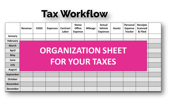 Taxes Made Easy, Multi-Year Photography Tax Spreadsheets, Tax Write Offs, Audit Prep Guide