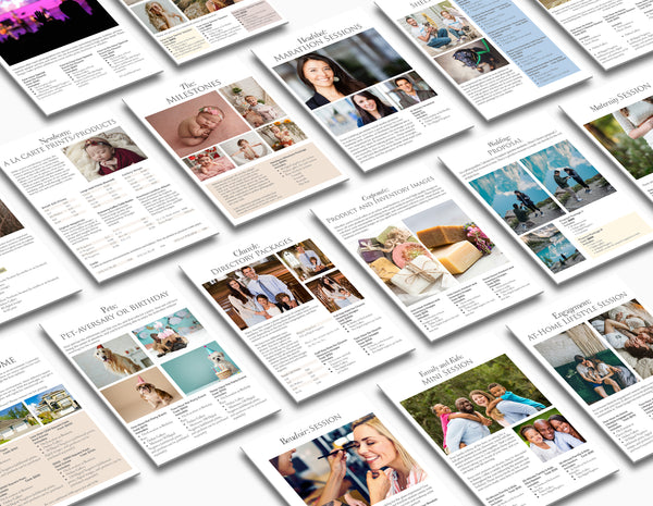 66 Prewritten Photographer Pricing Template Pages