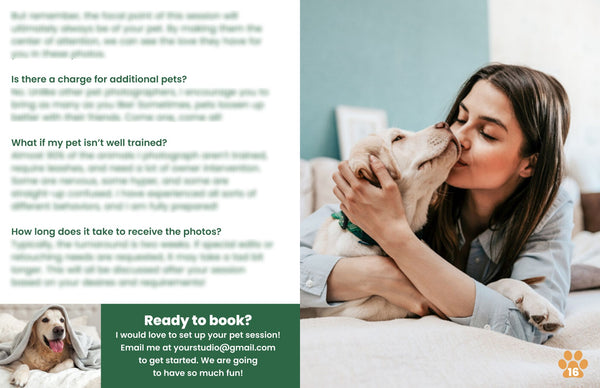 Pet Client Guide Template | Welcome Packet | PSD Templates