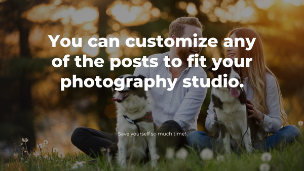 Pet Photography Social Media Content *Copy-Paste-Post* - Already done for you!
