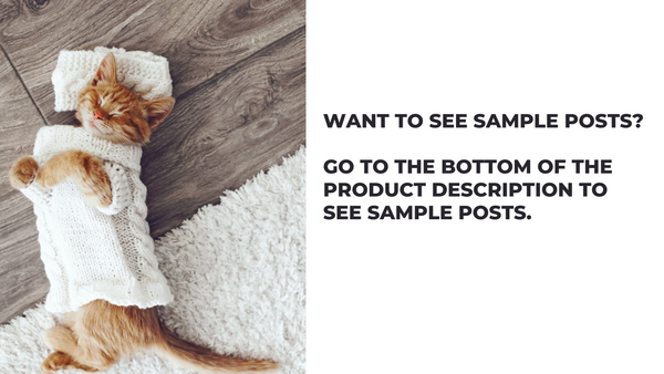 Pet Photography Social Media Content *Copy-Paste-Post* - Already done for you!