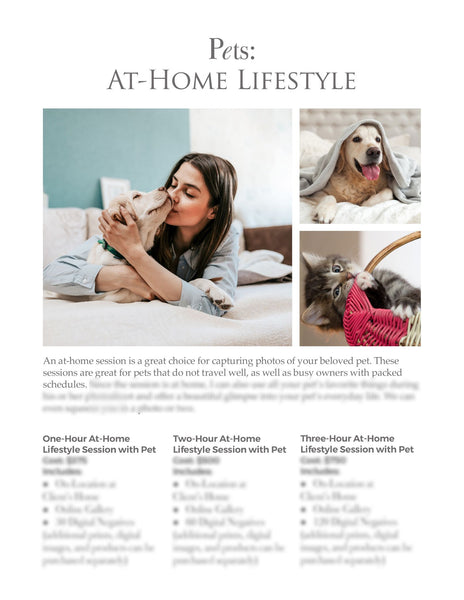 66 Prewritten Photographer Pricing Template Pages