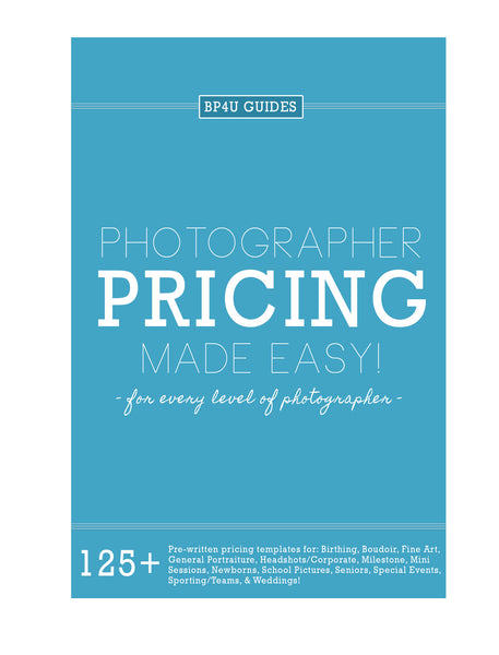 Photography Price List Templates