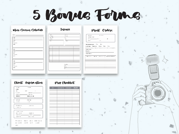 Photography Planner, Photography Social Media Planner & Tracker, Photography Goal Sheets
