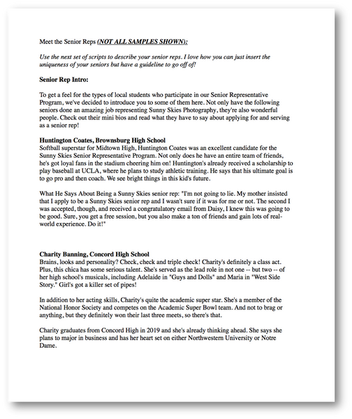 Prewritten Text For Your Photography Website, About Me Sections, Blogs, Emails + More!