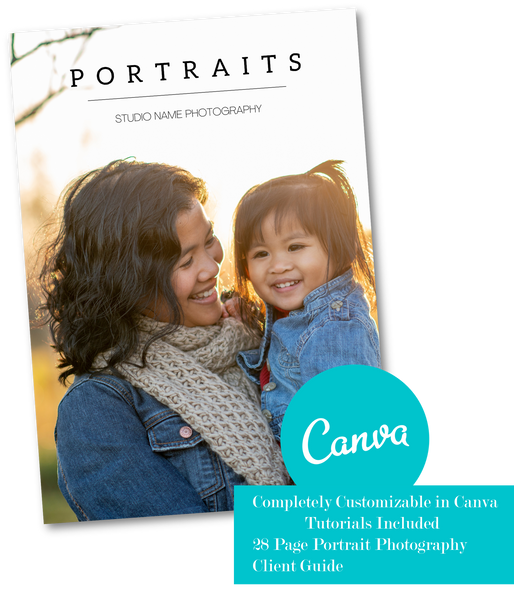 Portrait Photography Marketing Magazine Template for CANVA, Family Photography Client Guide, Welcome Packet, Portrait Photographer