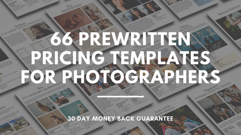 66 Prewritten Photographer Pricing Template Pages