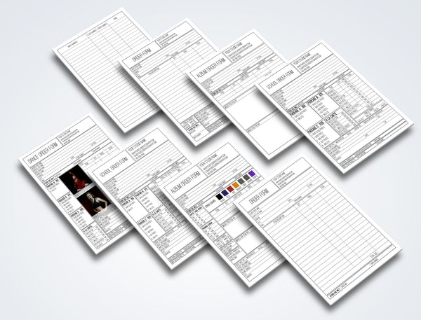 Order Form Templates for Photographers *Sports, Albums, Dance, School Order Forms & More*