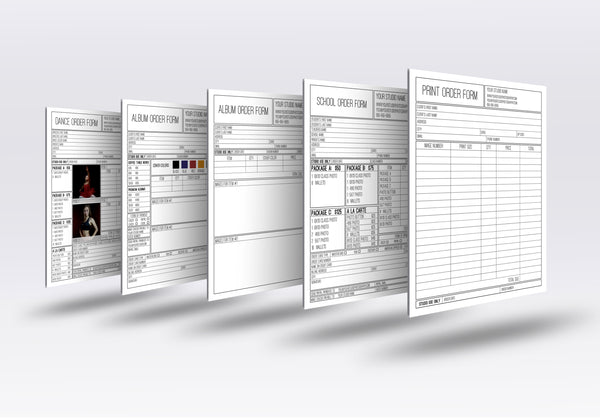 Order Form Templates for Photographers *Sports, Albums, Dance, School Order Forms & More*