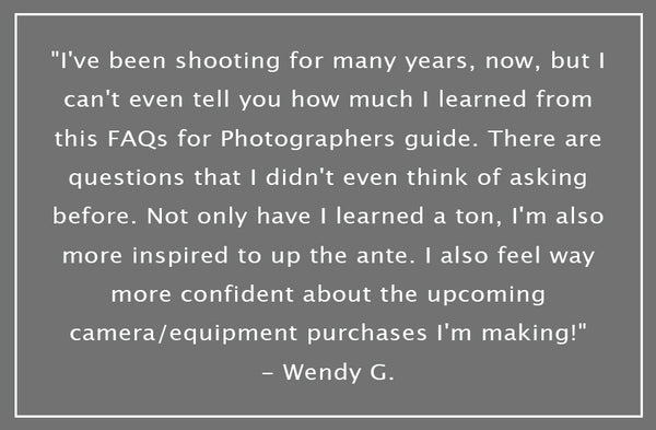 Frequently Asked Questions for Photographers