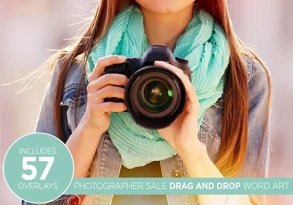 Photographer Sale Drag and Drop Word Art