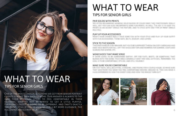Senior Photography Session Prep Guide, Senior Client Guide