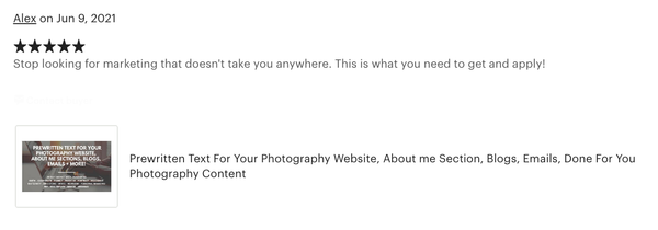 Prewritten Photography Content, Text For Your Photography Website, About Me Sections, Blogs, Emails + More!
