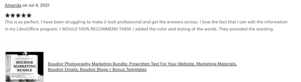 Boudoir Photography Marketing Bundle: Prewritten Text for your Website, Marketing Materials, Boudoir Emails, Boudoir Blogs + Bonus Templates!