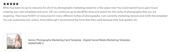 Senior Photography Marketing Card Template - Digital Social Media Marketing Template - SIGNATURE 2 - 1567