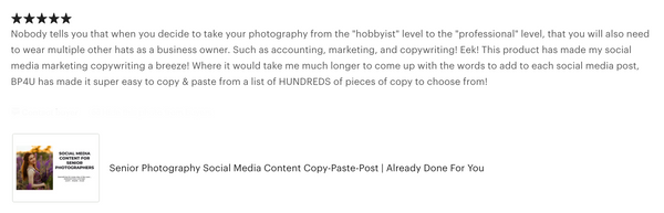 Senior Photography Social Media Content *Copy-Paste-Post* - Already done for you!