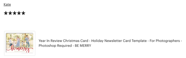 Year In Review Christmas Card - Holiday Newsletter Card Template - For Photographers - Photoshop Required - BE MERRY - 1587