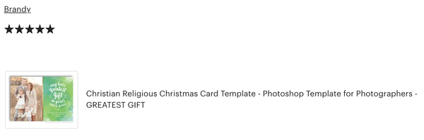 Christian Religious Christmas Card Template - Photoshop Template for Photographers - GREATEST GIFT - 1481