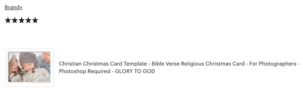 Christian Christmas Card Template - Bible Verse Religious Christmas Card - For Photographers - Photoshop Required - GLORY TO GOD - 1485