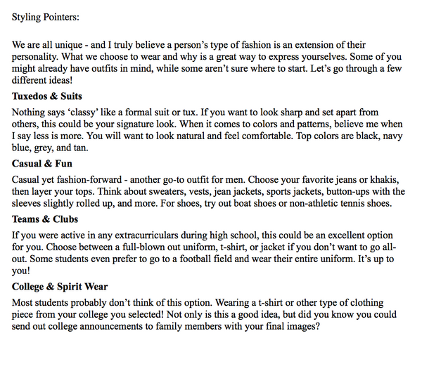 Senior Photography Prewritten Content Bundle: Prewritten Text for your Website, Newsletter, Emails + Blog!