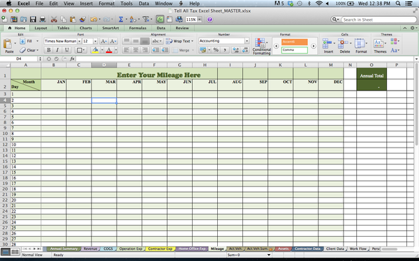 Tax Spreadsheets for Photographers