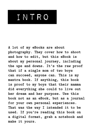 A Photographer's Dream: A Woman's Success