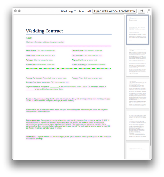 61 Photography Contracts and Forms